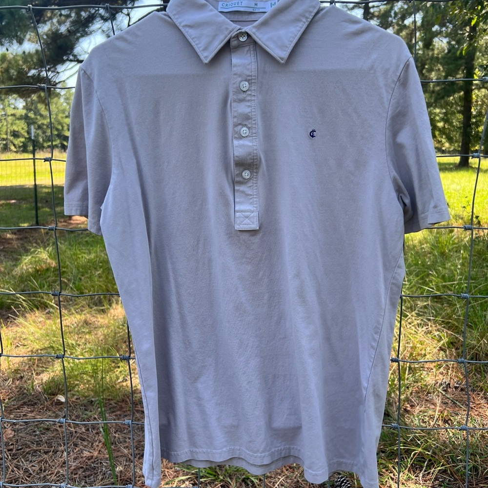 Men's Criquet Gray Polo Shirt (slim fit)